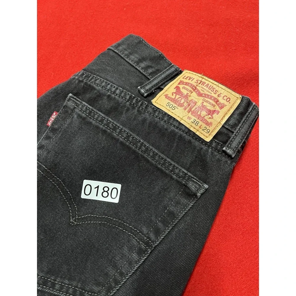 Levi's 505 Regular‎ Fit Jeans - Black, 36Wx27L